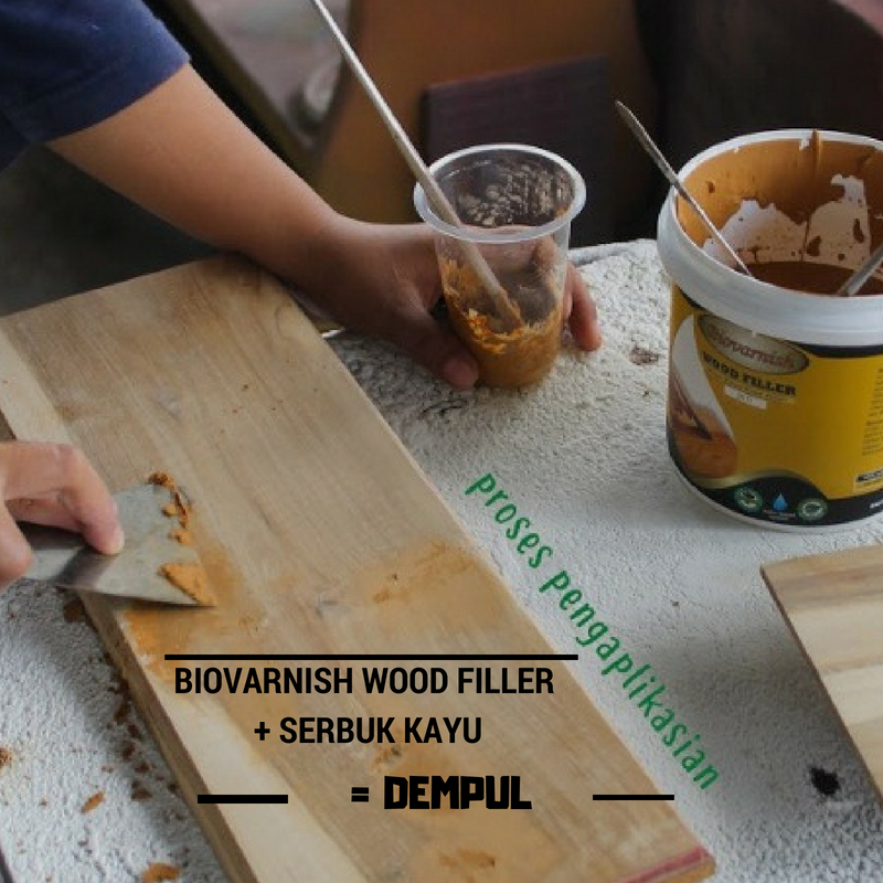cara dempul kayu